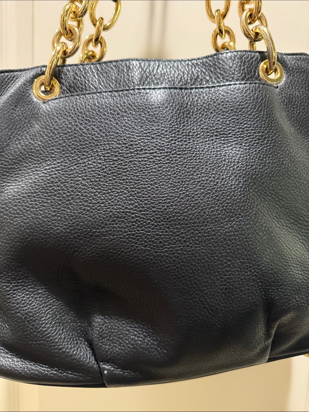 Michael Kors "Fulton Chain" Pebbled Leather Shoulder Bag - Picture 5 of 15
